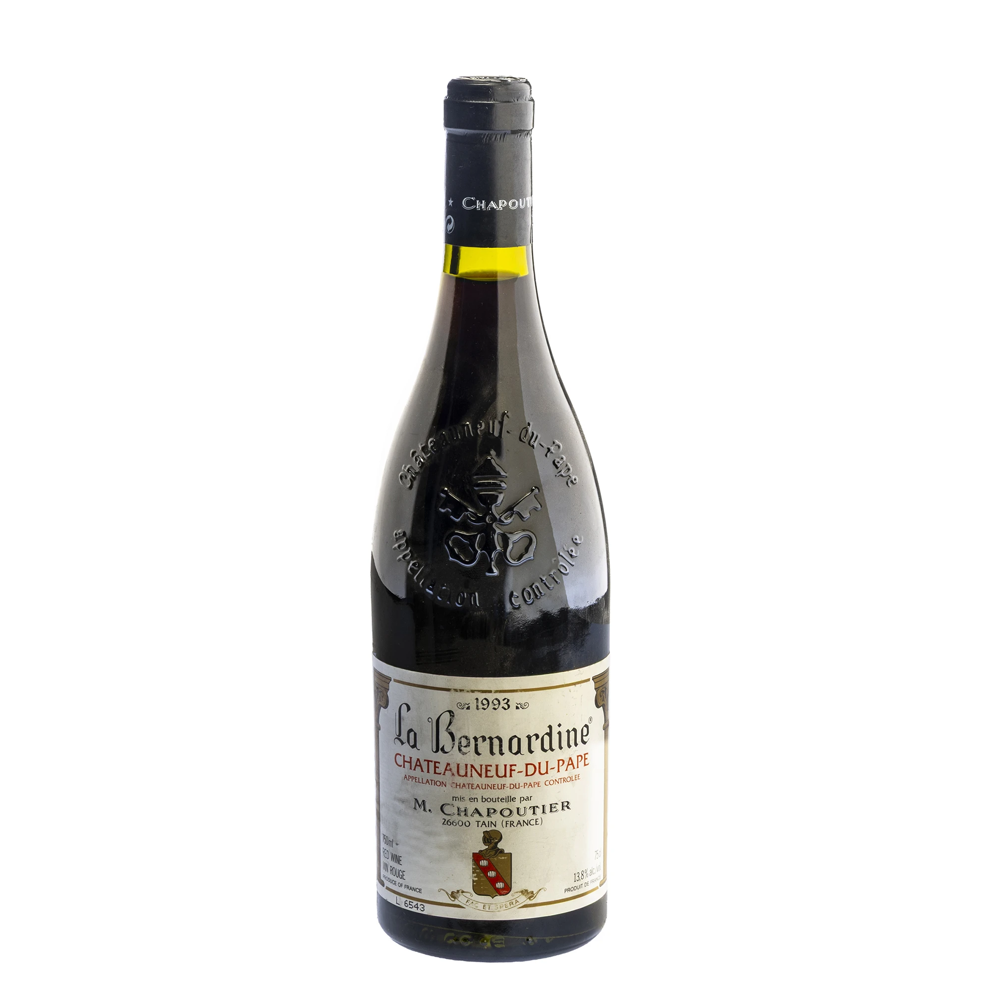 Flasche Rotwein Châteauneuf du Pape